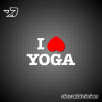 I Love Yoga Sticker